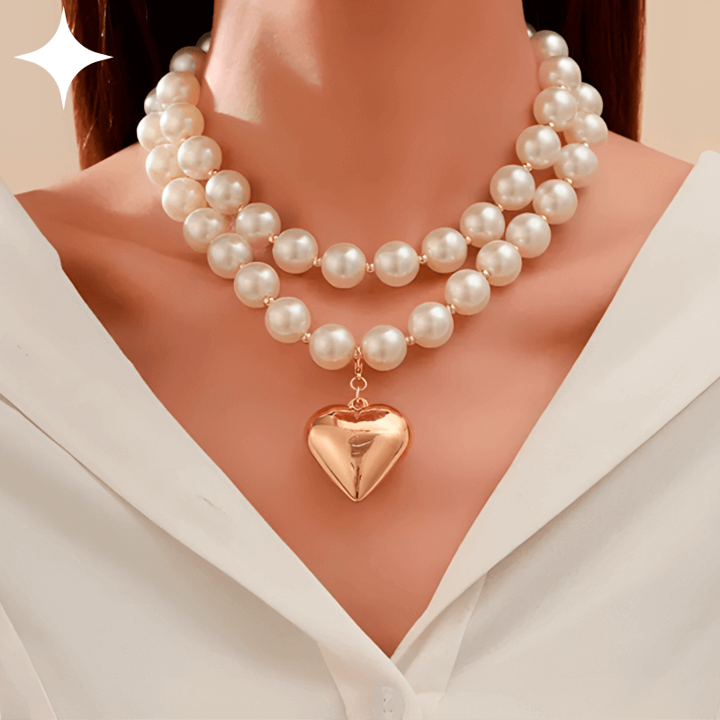Collar Perlas Heat Gold