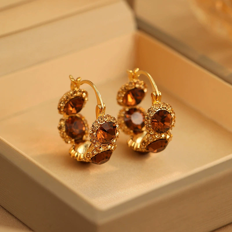 Aretes Brillo Ámbar