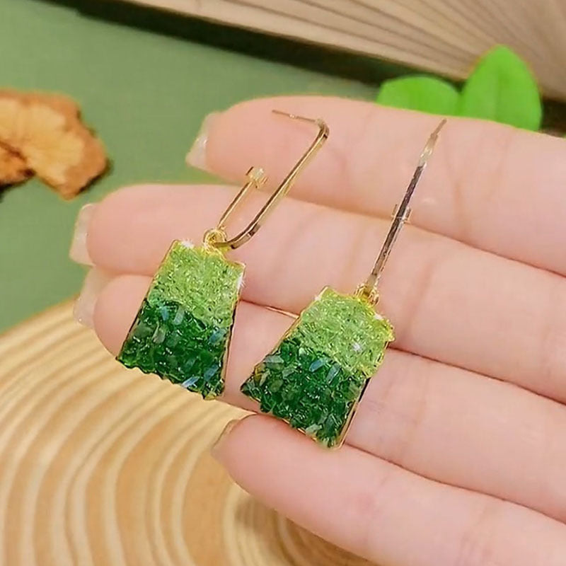Aretes Verde Elegante