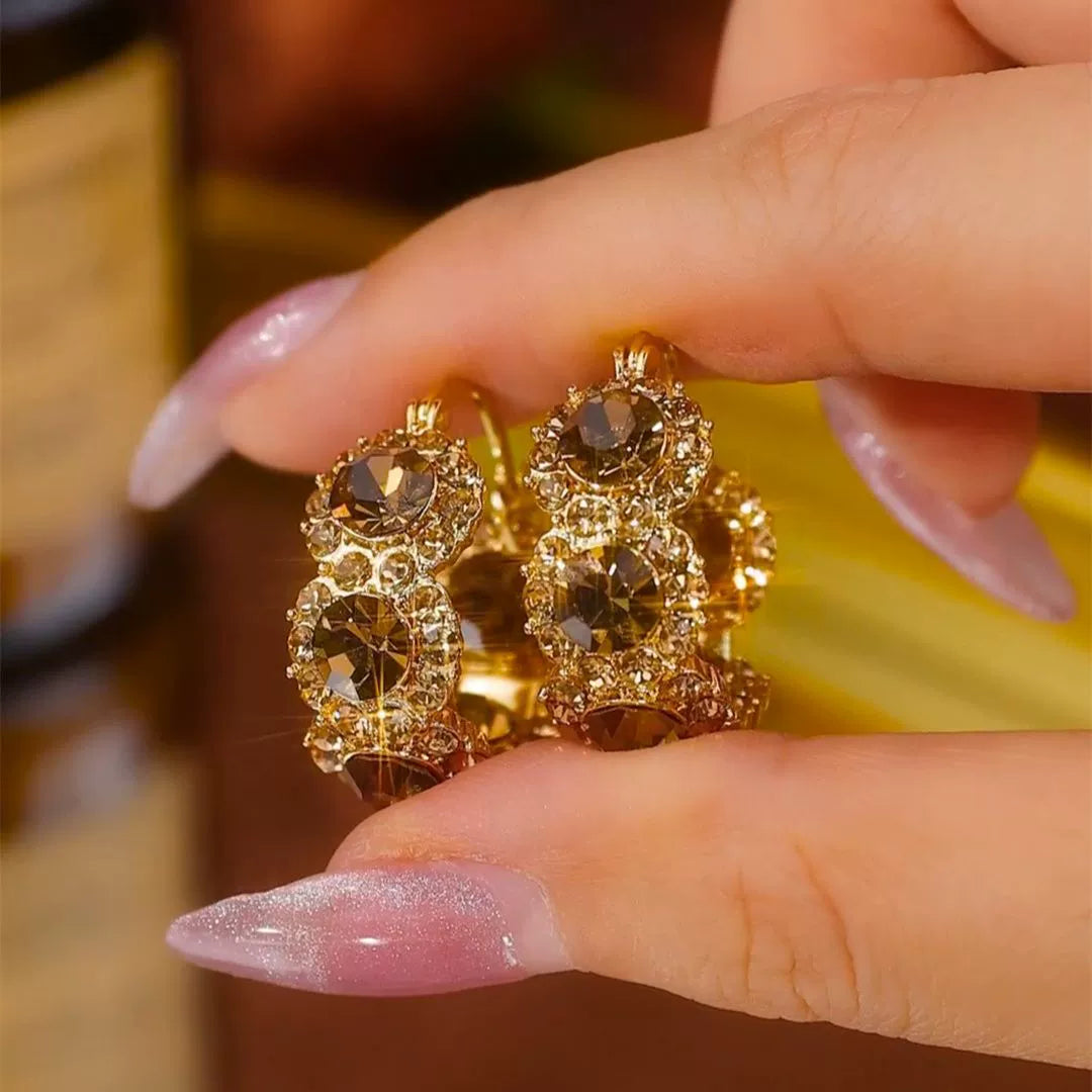 Aretes Brillo Ámbar