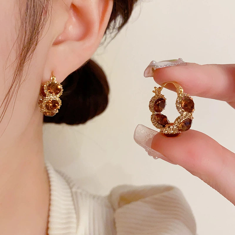 Aretes Brillo Ámbar