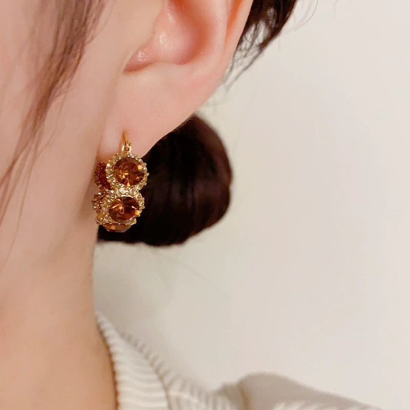 Aretes Brillo Ámbar