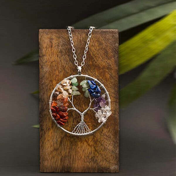 Collar del árbol de la vida para los 7 chakras
