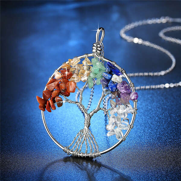 Collar del árbol de la vida para los 7 chakras