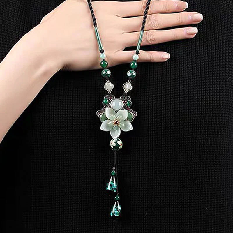 ✨ COLLAR LARGO VERDE CELESTIAL