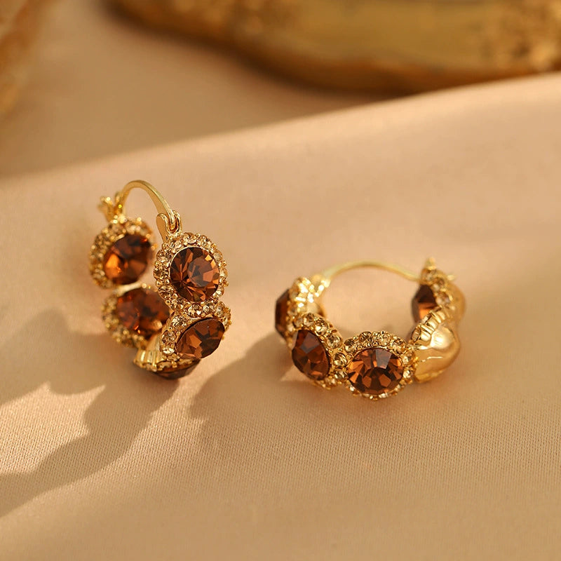 Aretes Brillo Ámbar