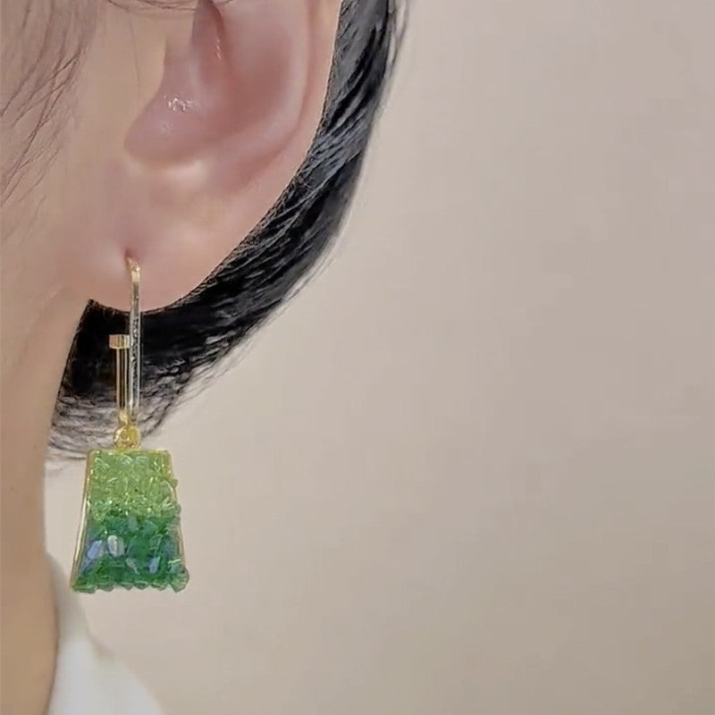 Aretes Verde Elegante