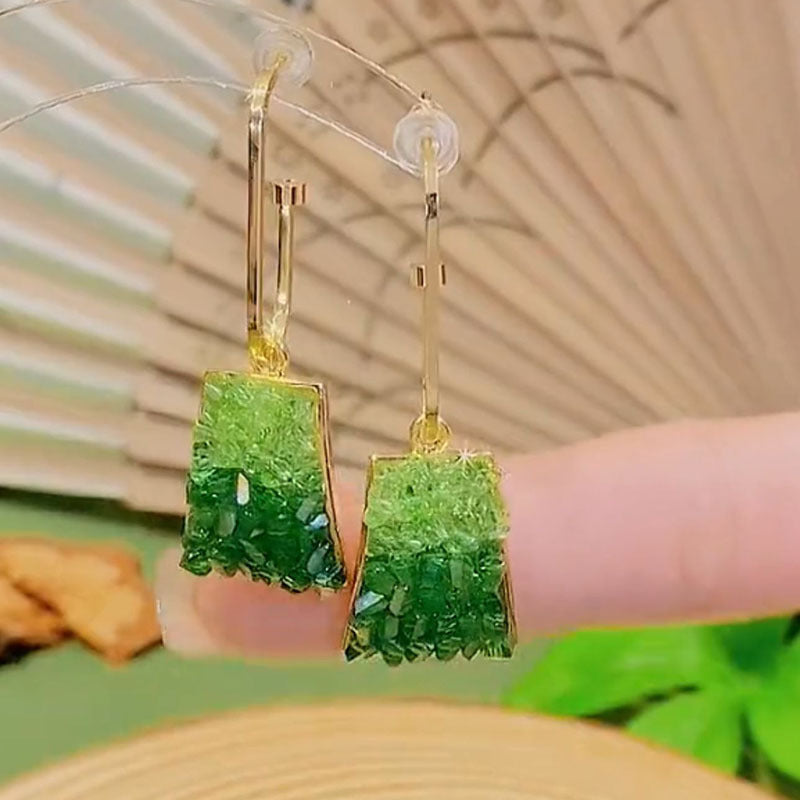 Aretes Verde Elegante