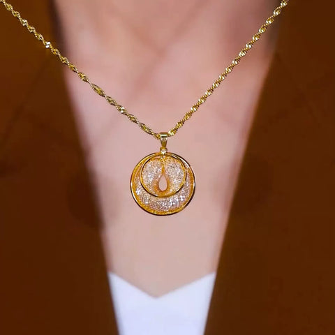 SET NEST GOLDEN(collar y aretes)