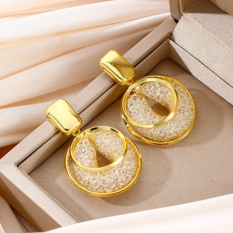 SET NEST GOLDEN(collar y aretes)