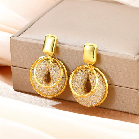 SET NEST GOLDEN(collar y aretes)