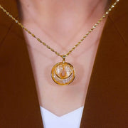 SET NEST GOLDEN(collar y aretes)