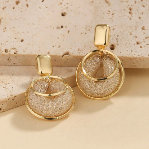 SET NEST GOLDEN(collar y aretes)