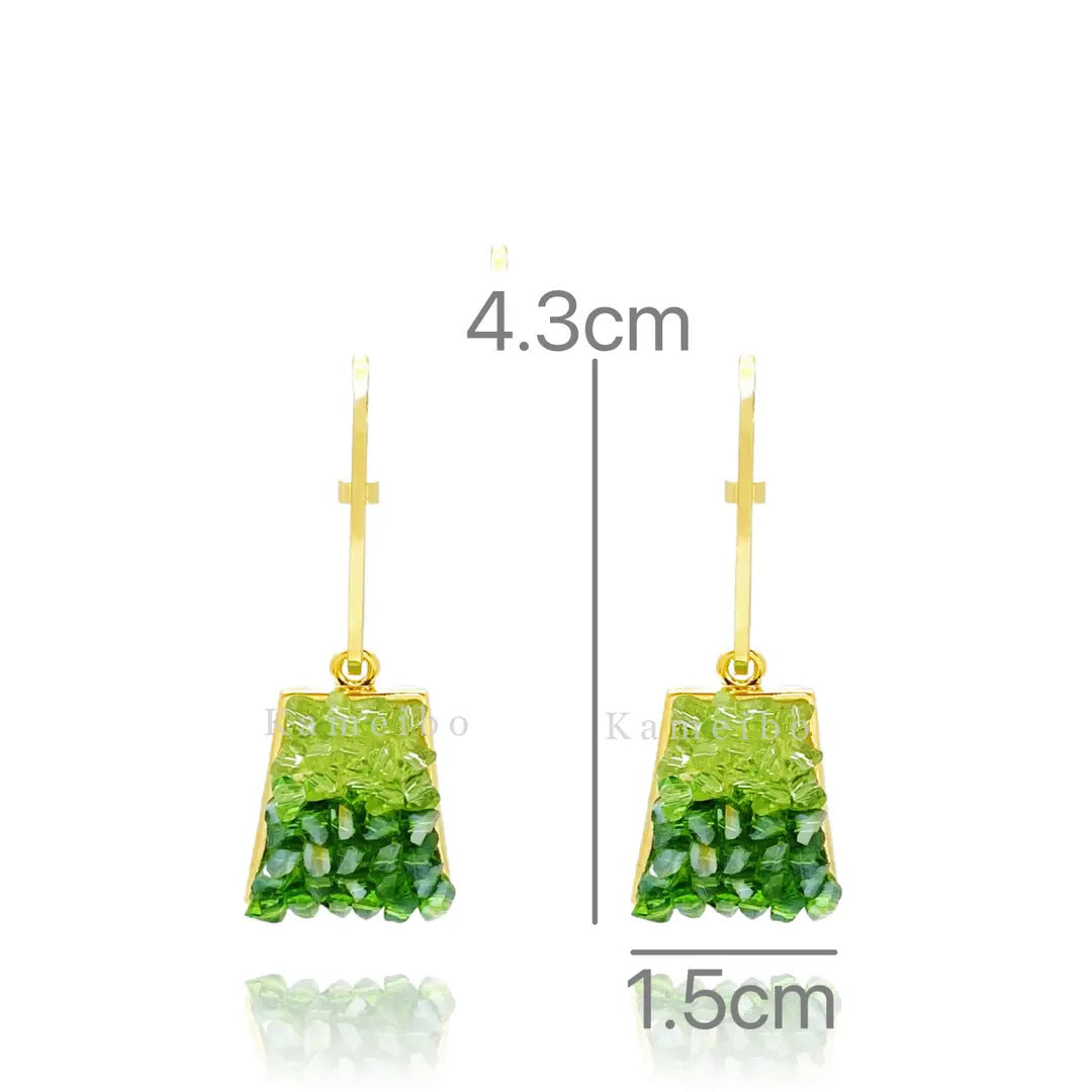 Aretes Verde Elegante