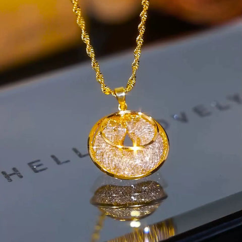 SET NEST GOLDEN(collar y aretes)