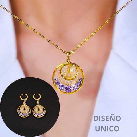 Set Brillo de París(collar y aretes)