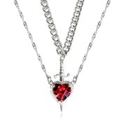 Kit con dos collares – corazón y espada